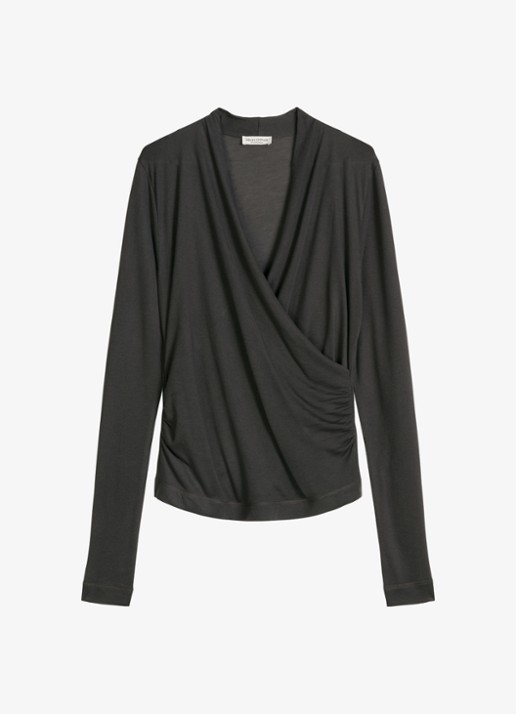 Marc O'Polo Asymmetrische top met plooidetail