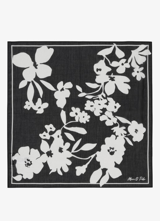 Marc O'Polo Bandana met bloemenprint 55 x 55 cm