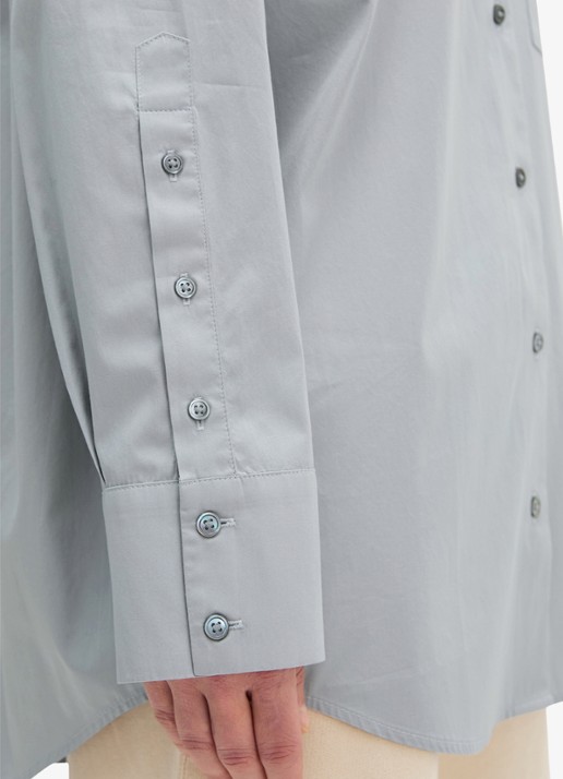 Marc O'Polo Blouse met borstzak - detail 4 grijs