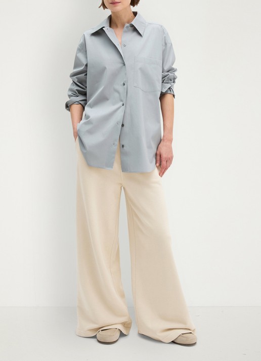 Marc O'Polo Blouse met borstzak - voorkant 2 grijs