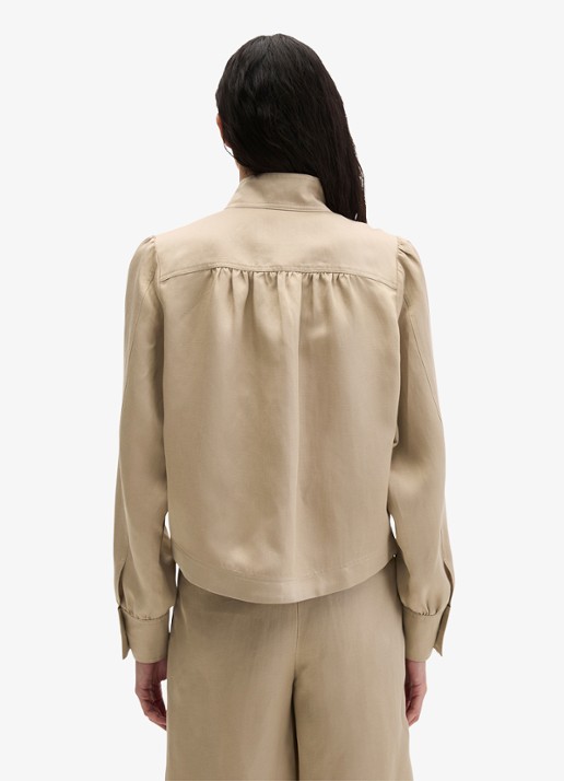 Marc O'Polo Blouse met borstzak - achterkant 5 sandpaper-2326 / beige