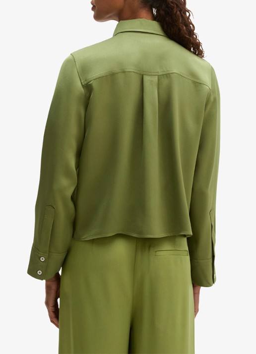 Marc O'Polo Blouse met opgestikte borstzakken  - achterkant 3 shaded fern / groen