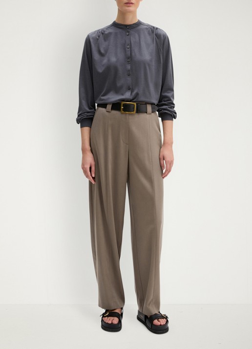 Marc O'Polo Blouse met ronde hals - voorkant 5 grijs