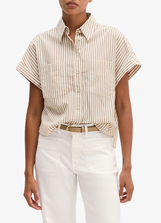 Marc O'Polo Blouse met streepprint en borstzak