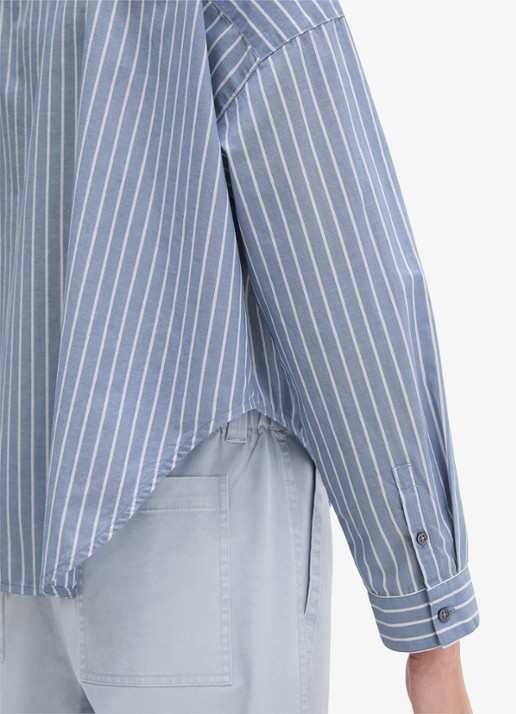 Marc O'Polo Blouse met streepprint - detail 5 blauw