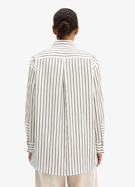 Marc O'Polo Blouse met streepprint - achterkant middengrijs