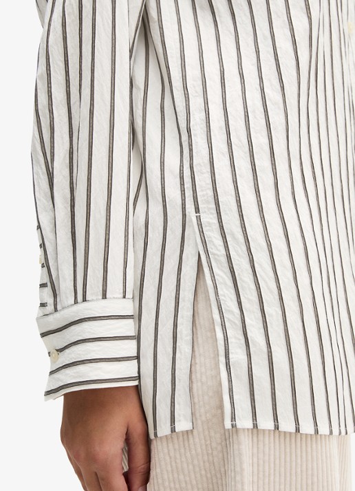 Marc O'Polo Blouse met streepprint - detail 5 middengrijs