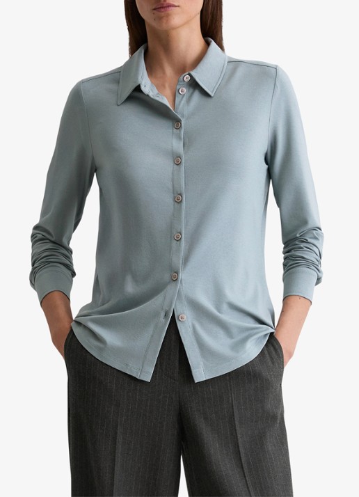 Marc O'Polo Blouse met textuur - detail 7 blauwgrijs
