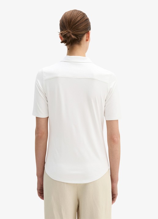 Marc O'Polo Blouse met wide spread kraag - achterkant wit
