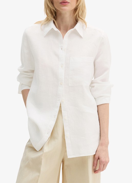Marc O'Polo Blouse van linnen met borstzak