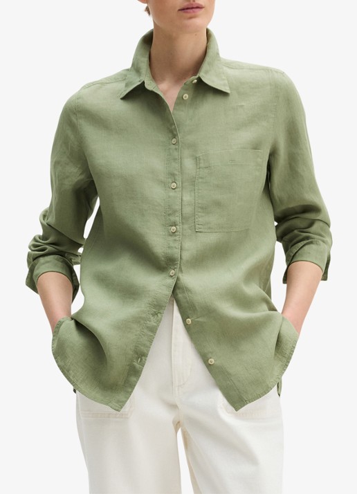 Marc O'Polo Blouse van linnen met borstzak