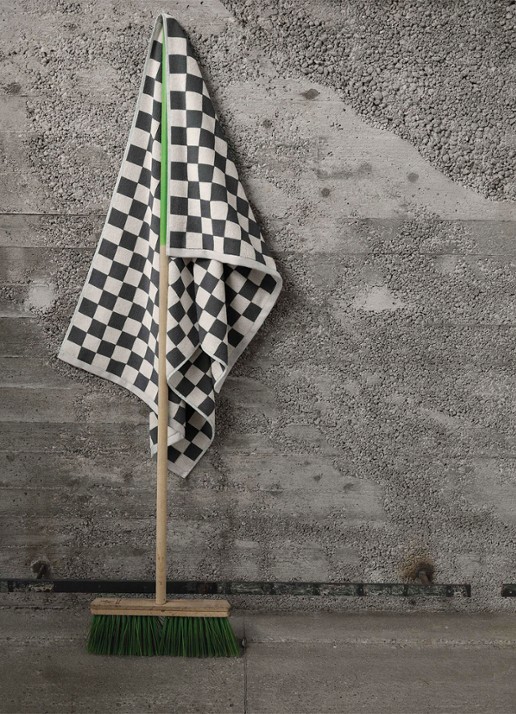 Marc O'Polo Checker badhanddoek - 550 gr/m2 - detail 3 antraciet
