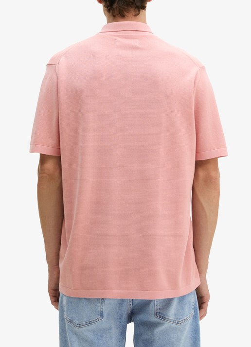 Marc O'Polo Comfort fit polo met logoborduring - achterkant rose mauve-8181 / roze