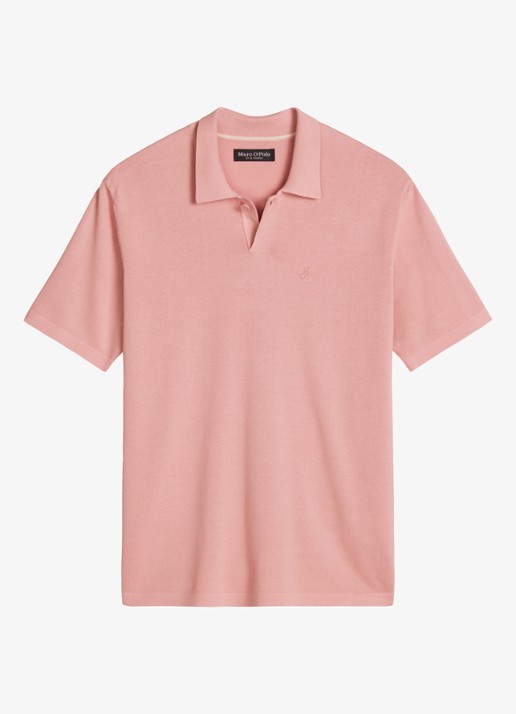 Marc O'Polo Comfort fit polo met logoborduring - voorkant 2 rose mauve-8181 / roze