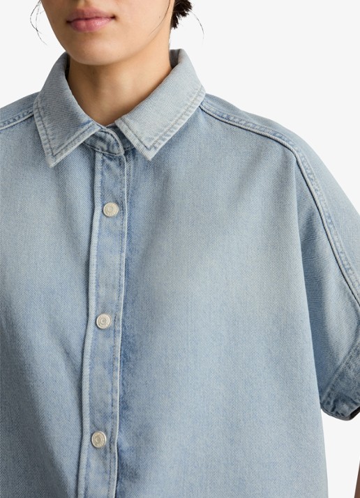 Marc O'Polo Denim Blouse van denim - detail 3 indigo