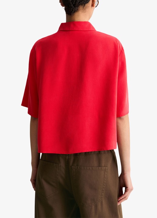 Marc O'Polo Denim Blouse van lyocell - achterkant rood