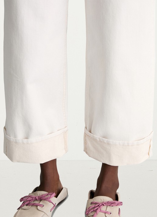 Marc O'Polo Denim High waist regular fit jeans met gekleurde wassing - detail 2 wit