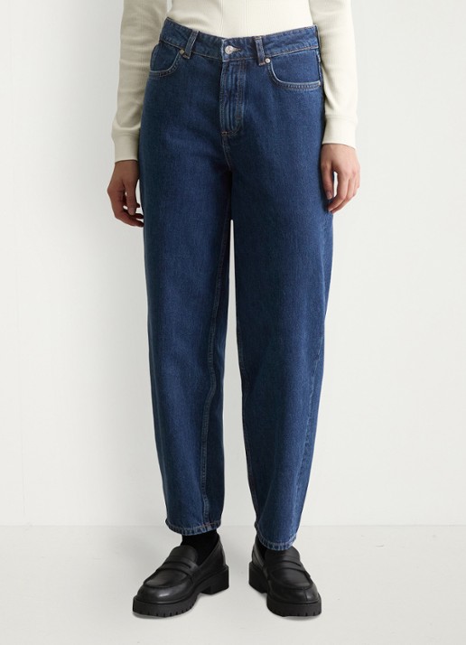 Marc O'Polo Denim High waist tapered fit jeans van katoen