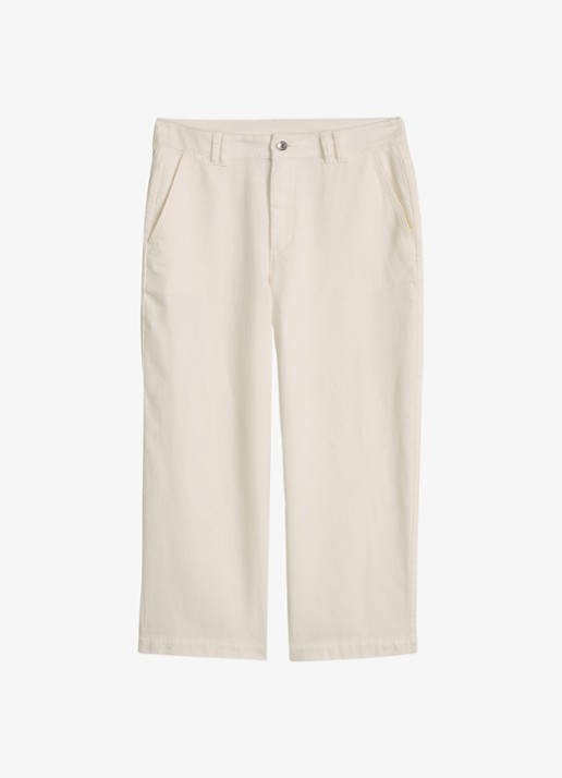 Marc O'Polo Denim High waist wide fit jeans met gekleurde wassing - voorkant 4 creme