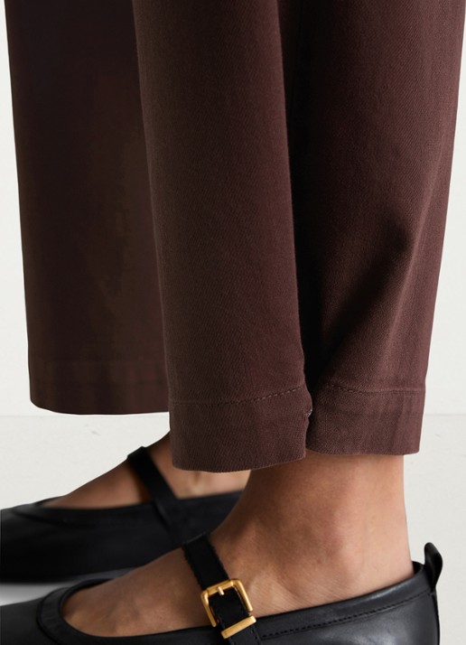 Marc O'Polo Denim High waist wide fit jeans met gekleurde wassing - detail 5 aubergine