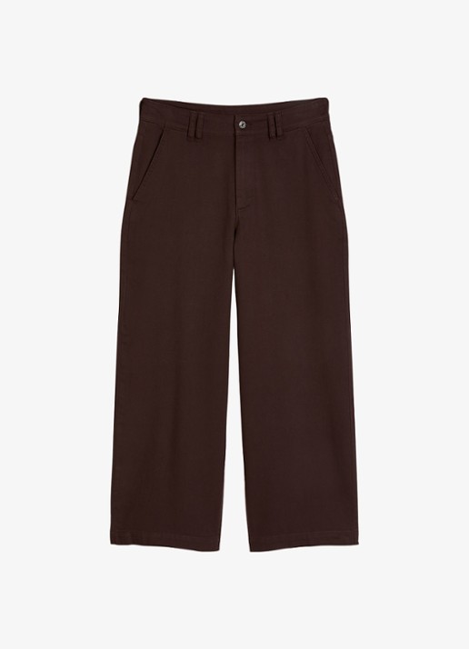 Marc O'Polo Denim High waist wide fit jeans met gekleurde wassing - voorkant aubergine