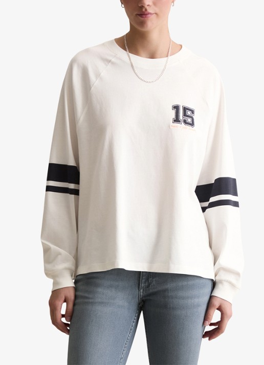 Marc O'Polo Denim Longsleeve met logoprint