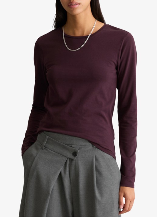 Marc O'Polo Denim Longsleeve met ronde hals
