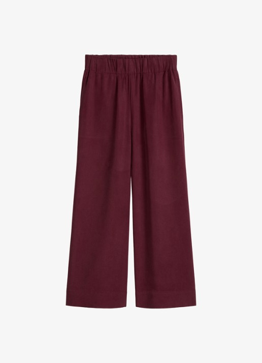 Marc O'Polo Denim Loose fit broek met steekzakken - voorkant 4 merlot red/6932