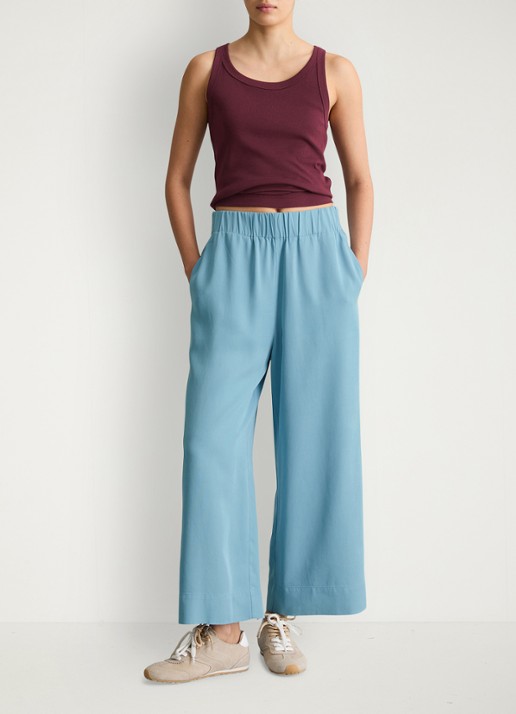 Marc O'Polo Denim Loose fit broek met steekzakken - voorkant 5 blue dawn/5429