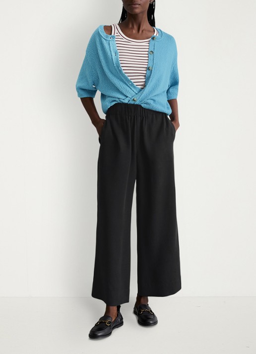 Marc O'Polo Denim Loose fit broek met steekzakken - voorkant 5 black/0001