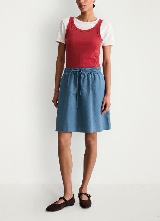 Marc O'Polo Denim Minirok met steekzakken - voorkant 5 medium blue 4671-4671 / blauw