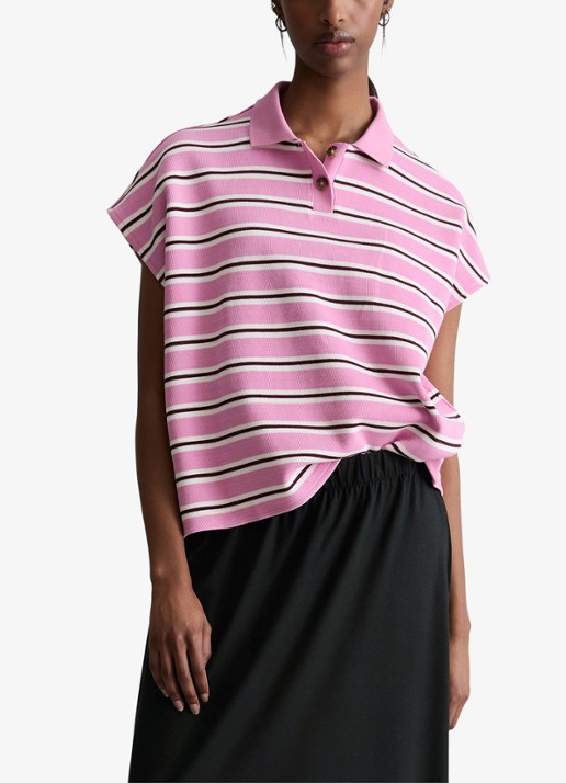 Marc O'Polo Denim Polo met streepprint