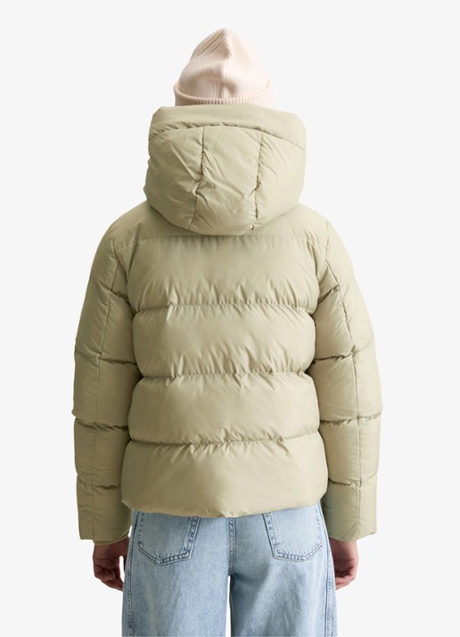 Marc O'Polo Denim Puffer jas met steekzakken - achterkant artichoke / creme