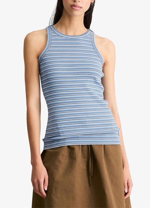 Marc O'Polo Denim Ribgebreide tanktop met streepprint