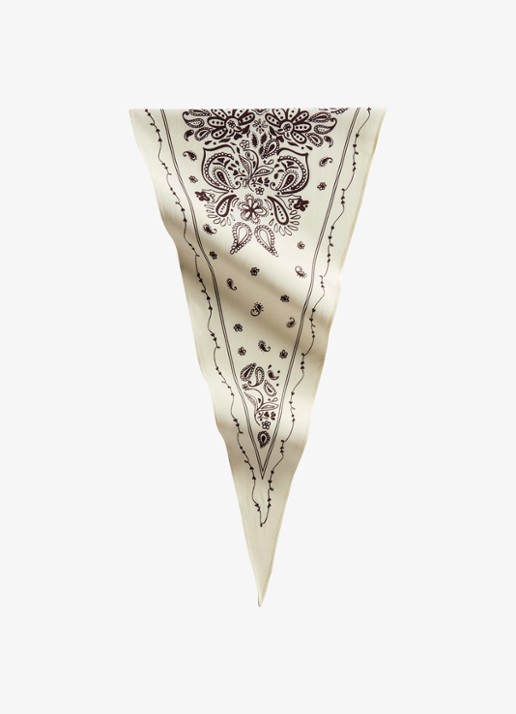 Marc O'Polo Denim Sjaal van zijde met paisley dessin 125 x 30 cm - detail 4 offwhite multi 06-1262 / wit