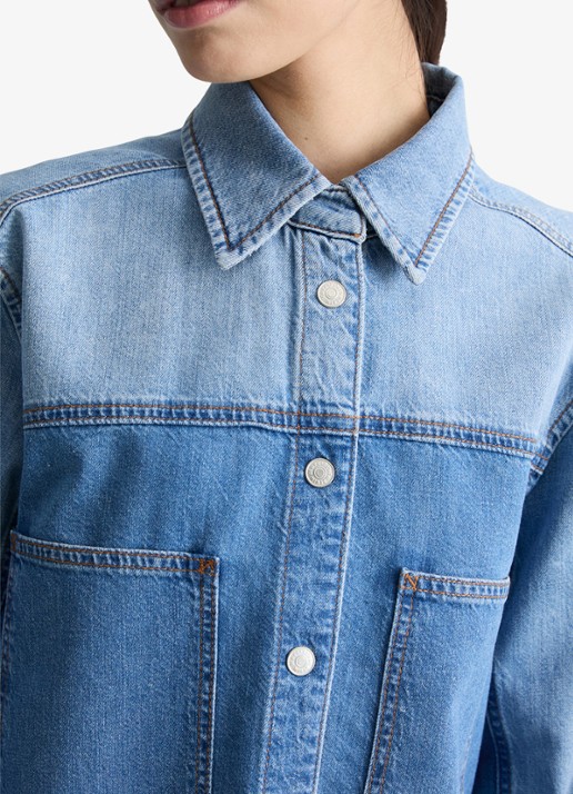 Marc O'Polo Denim Spijkerjas met opgestikte zakken - detail 2 indigo