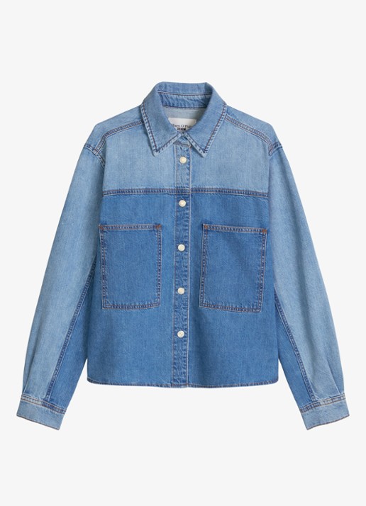 Marc O'Polo Denim Spijkerjas met opgestikte zakken - voorkant 3 indigo
