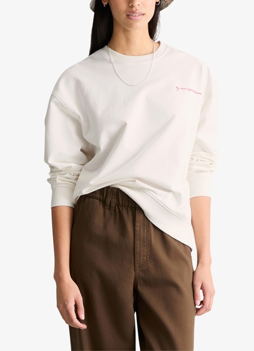 Marc O'Polo Denim Sweater met logo- en backprint
