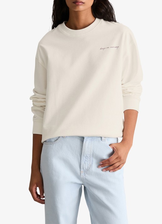 Marc O'Polo Denim Sweater met logo- en backprint