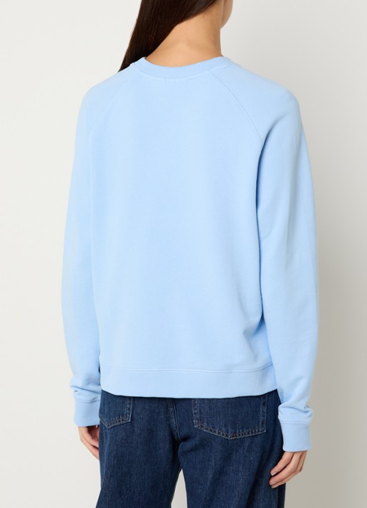 Marc O'Polo Denim Sweater met logo - achterkant lichtblauw