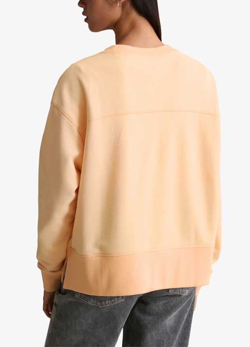 Marc O'Polo Denim Sweater met ronde hals - achterkant 5 lichtoranje