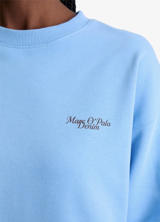 Marc O'Polo Denim Sweatershirt van katoen met logo en backprint - detail 5 medium blue 4840-4840 / blauw