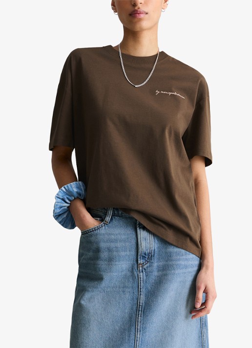 Marc O'Polo Denim T-shirt met logo- en backprint