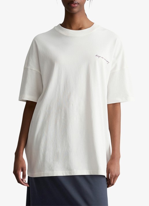 Marc O'Polo Denim T-shirt met logo- en backprint