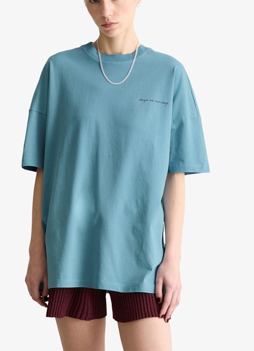 Marc O'Polo Denim T-shirt met logo- en backprint