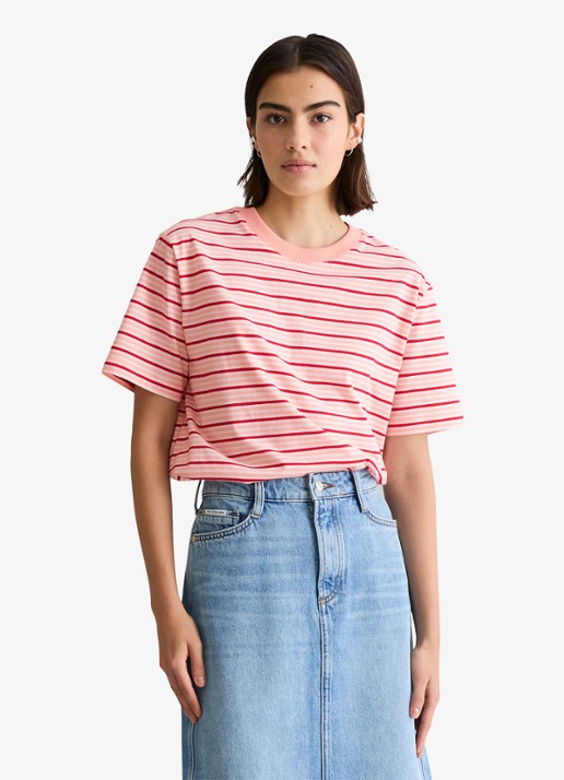Marc O'Polo Denim T-shirt met streepprint
