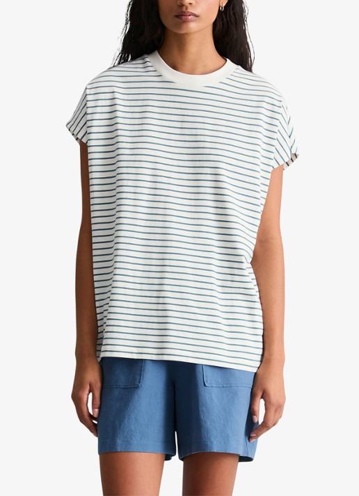Marc O'Polo Denim T-shirt met streepprint