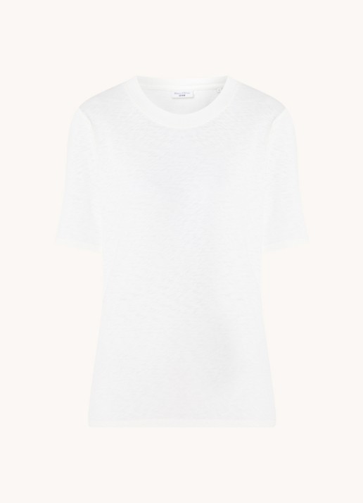 Marc O'Polo Denim T-shirt van  katoen - voorkant gebroken wit