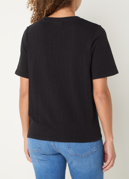 Marc O'Polo Denim T-shirt van  katoen - achterkant zwart