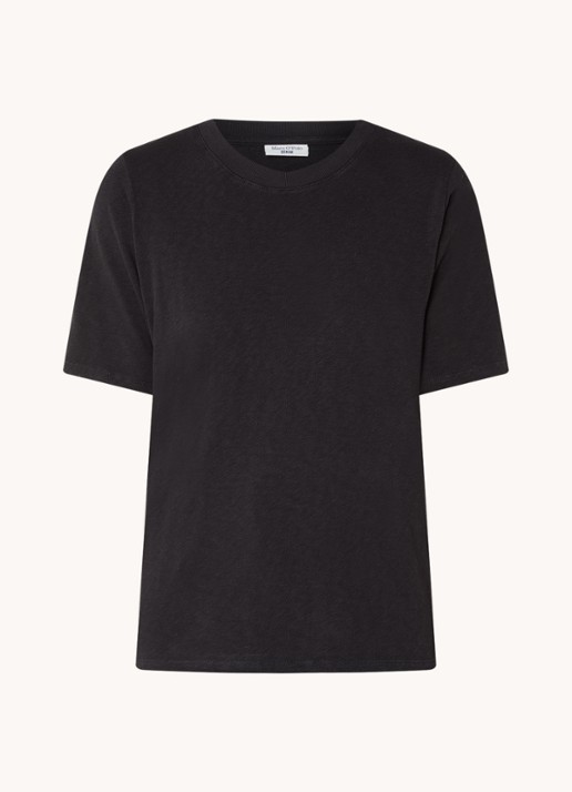 Marc O'Polo Denim T-shirt van  katoen - voorkant 2 zwart